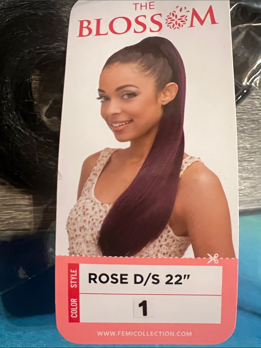 Rose D/S 22" Women’s Hairpiece - Color 1 (Dark Burgundy)